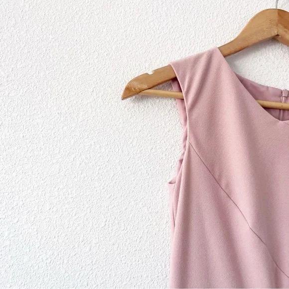 L.K Bennett Lenny Asymmetrical Wedding Guest Dress in Rose Pink - Picture 4 of 10